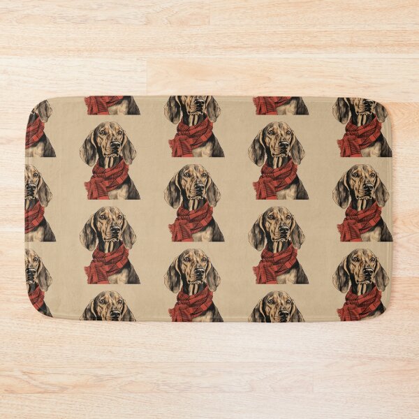 Item preview, Bavarian Mountain Scent Hound Christmas Plaid Watercolor designed and sold by rafaeltto.