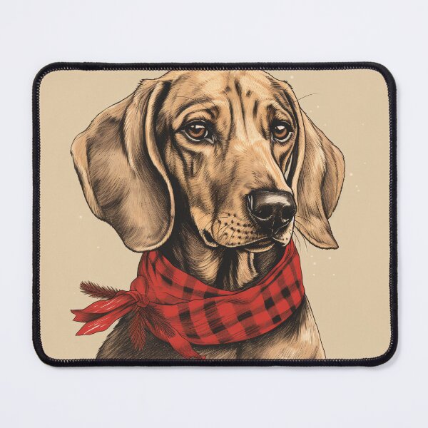 Item preview, Bavarian Mountain Scent Hound Christmas Plaid Watercolor designed and sold by rafaeltto.