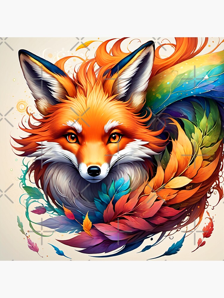 AI Rainbow Fox | Sticker