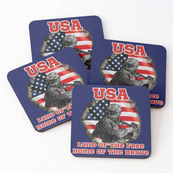 Item preview, USA Land of the Free with Soldier designed and sold by AmericaFreedom.