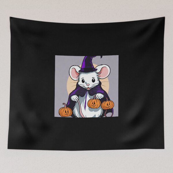 Item preview, Ratón mago blanco de Halloween designed and sold by KoliBabb.