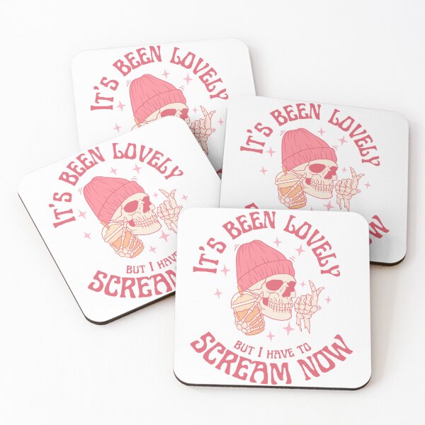 Item preview, It's been lovely skeleton with coffee designed and sold by paperbluebird.