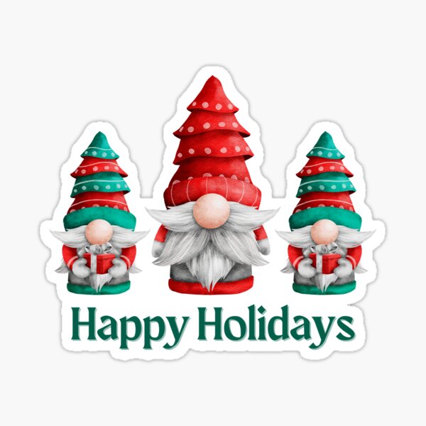 Item preview, Gnome Happy Holidays  designed and sold by eireaine.