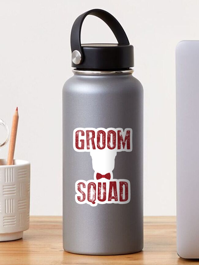 Groom Squad, bachelor party shirts, groomsmen gifts, drinking shirt, bachelor party drinking team, bachelor party favors, bachelor party  funny Sticker for Sale by Kreature Look