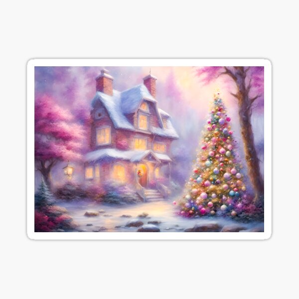 Christmas Cottage Sticker