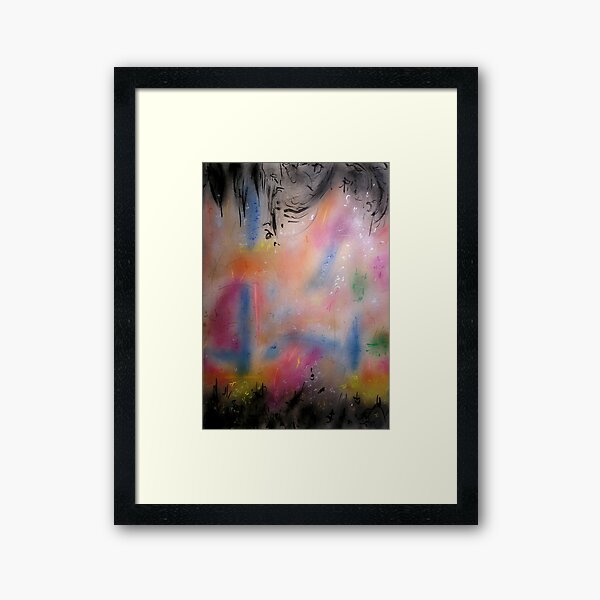 center of the map Framed Art Print