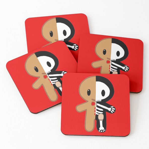 Item preview, Gingerbread Man Skeleton with Ostomy Bag (Red) designed and sold by CaitlynConnor.