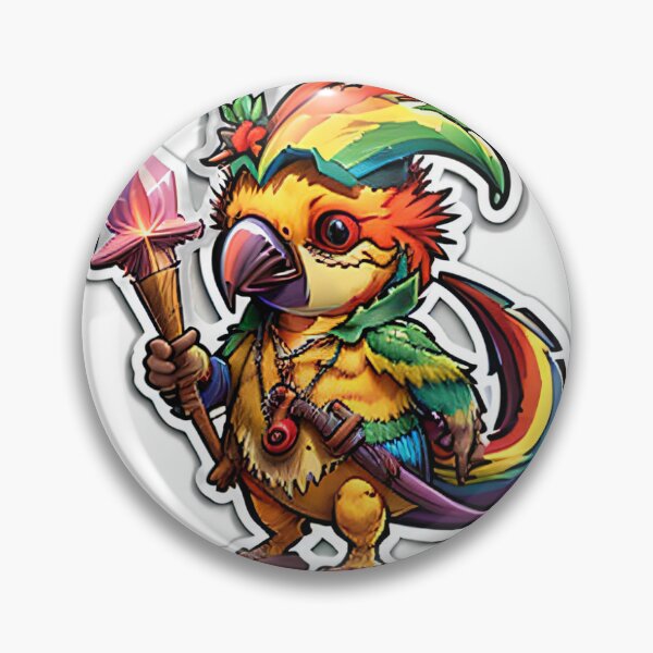 Item preview, Parrot Mage with tropical fruit-tipped wand, designed and sold by gamertex.