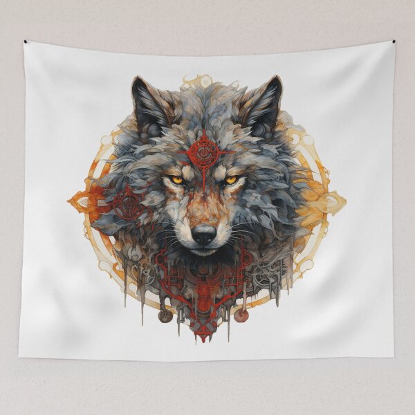 Item preview, Wolf Totem designed and sold by Stickermagician.