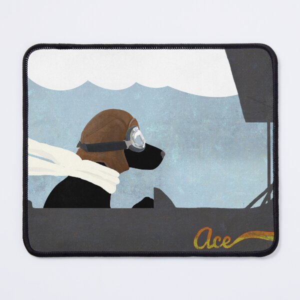 Item preview, Black Labrador stunt pilot flying ace designed and sold by Glimmersmith.