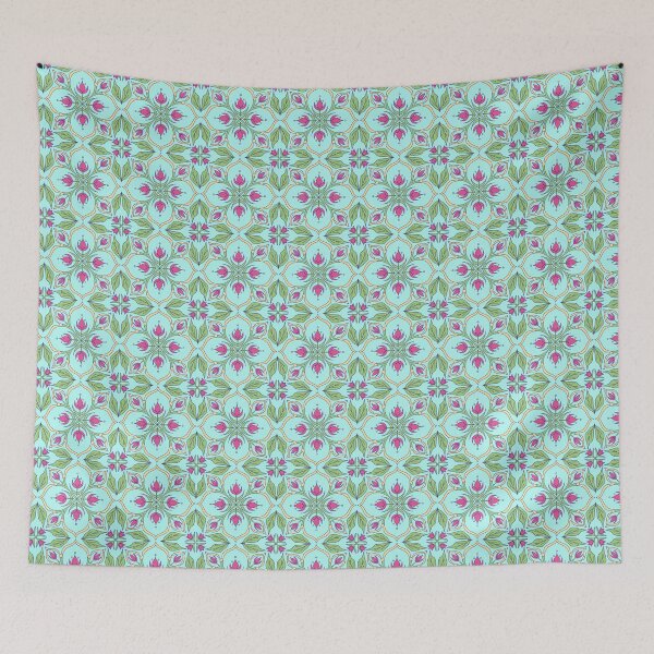 Item preview, Pink tulip floral pattern  designed and sold by ellieblues.