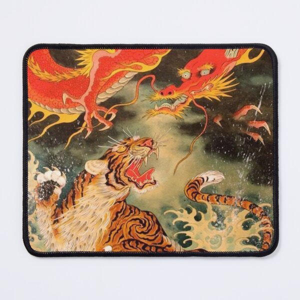 Item preview, Dragon and Tiger Traditional Japanese Art Print designed and sold by beautyinlove.