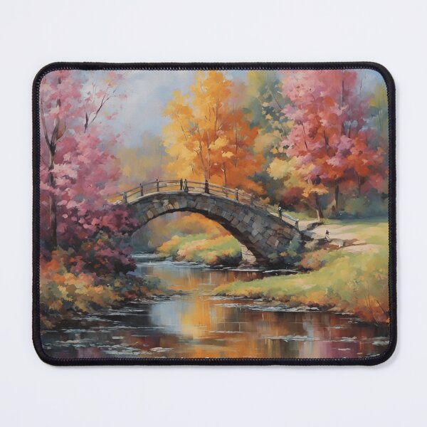 Item preview, Bridge Over Water Impressionist Painting designed and sold by beautyinlove.