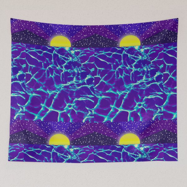 Item preview, Moon and sea wave -  night colors designed and sold by Rosamint.