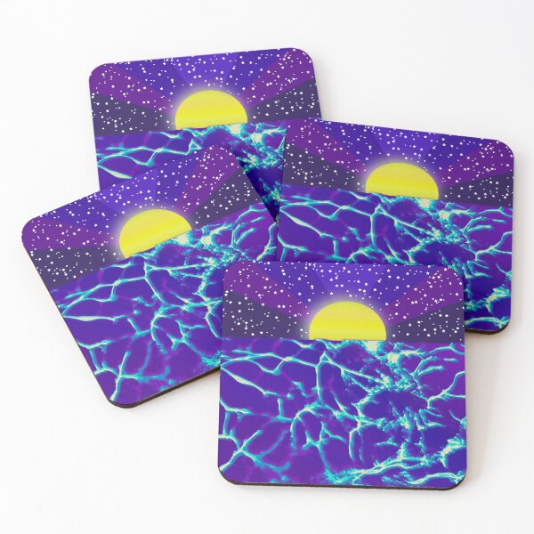 Item preview, Moon and sea wave -  night colors designed and sold by Rosamint.