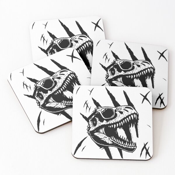 Item preview, vector illustration of skull with sunglasses of tyrannosaurus rex designed and sold by bacanacrea.