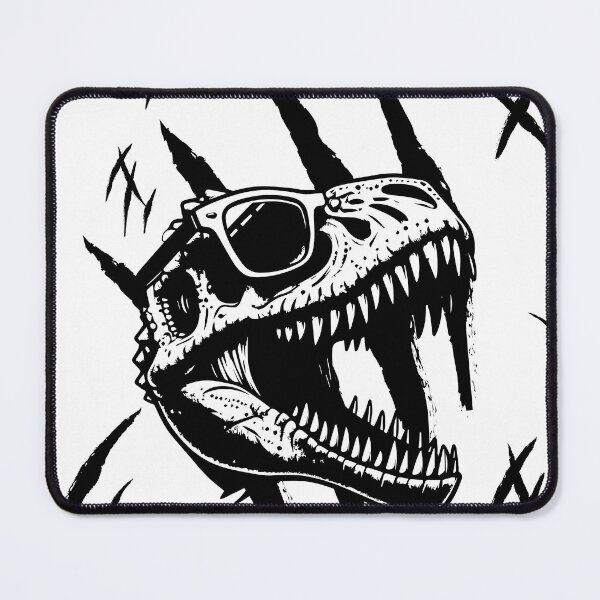 Item preview, vector illustration of skull with sunglasses of tyrannosaurus rex designed and sold by bacanacrea.