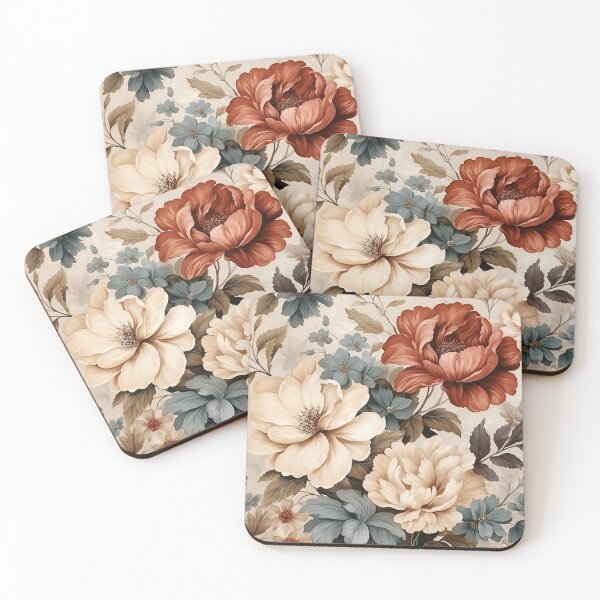 Item preview, flowers retro vintage floral designed and sold by Inktown.
