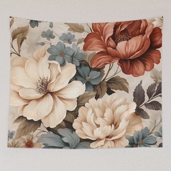 Item preview, flowers retro vintage floral designed and sold by Inktown.
