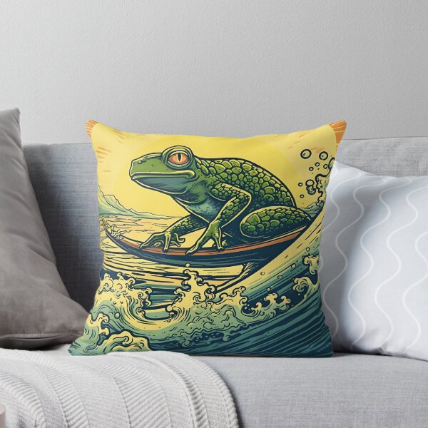 Item preview, Surfer Frog designed and sold by ai-depot.