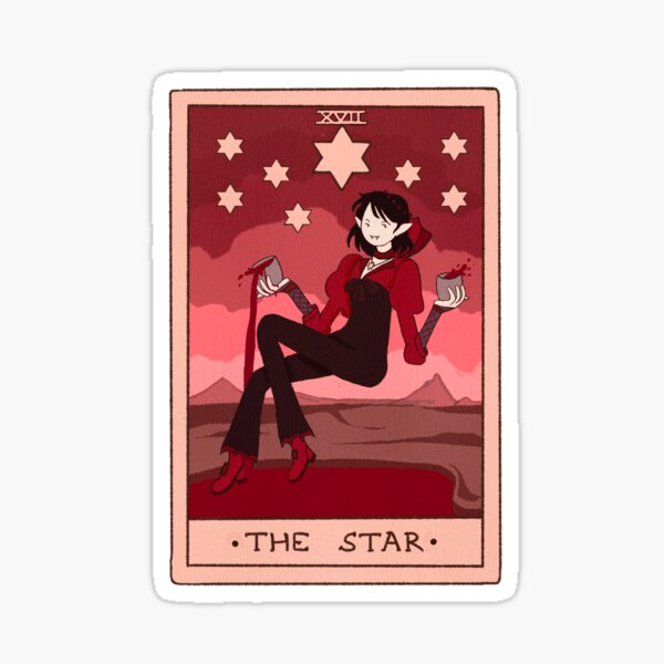 Artikel-Vorschau von Marceline „The Star“ Adventure Time Tarotkarte, designt und verkauft von lauraceae-art.