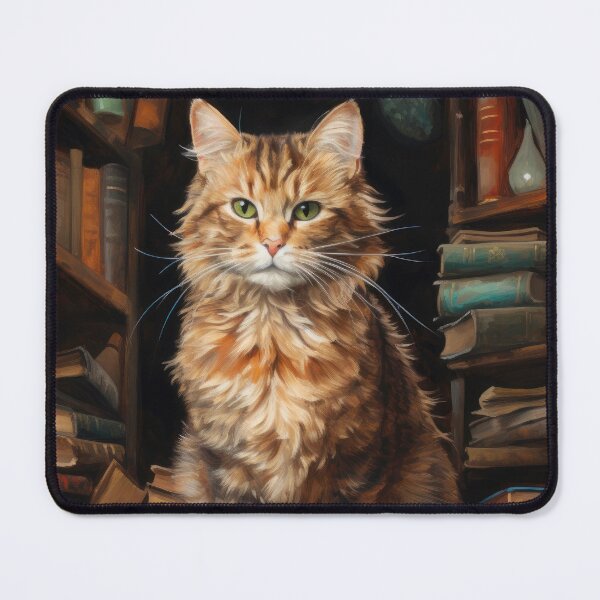 Item preview, Somali cat in the middle of many books designed and sold by WallyPink.