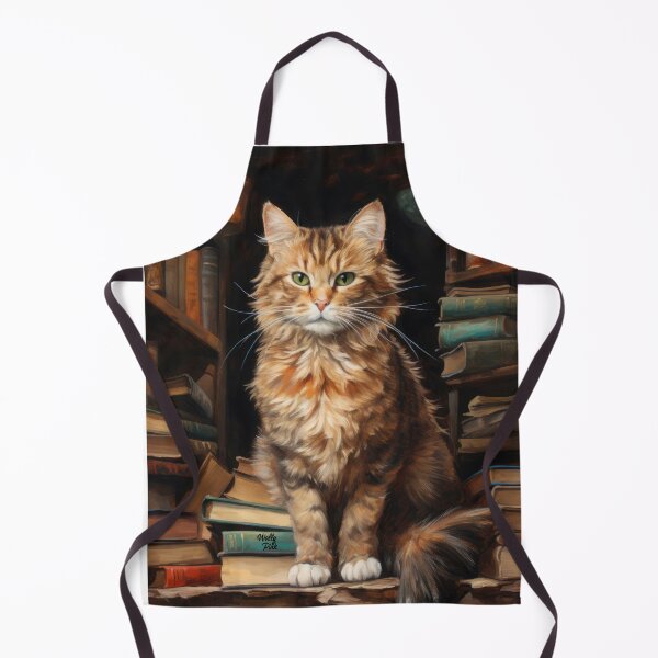 Item preview, Somali cat in the middle of many books designed and sold by WallyPink.