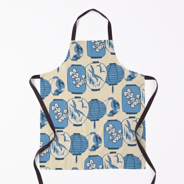Item preview, Vintage Chinese Lantern Illustration Pattern (BLUE) designed and sold by LansingOLeary.