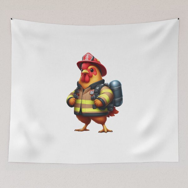 Item preview, Fancy Hero Chicken: The World's Firefighter in the Body of a Chicken!" designed and sold by TRONBOY.