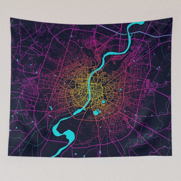 Item preview, Ahmedabad City Map of Gujarat, India - Neon designed and sold by deMAP.