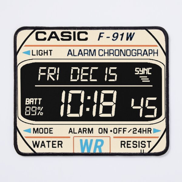 Item preview, Black retro digital watch face designed and sold by BigCreation.