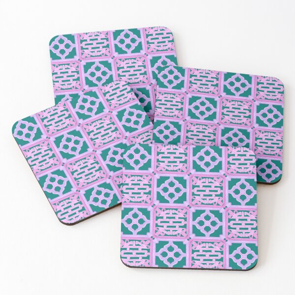 Item preview, Hoi an symbols - purple and sea green designed and sold by skunkandpumpkin.