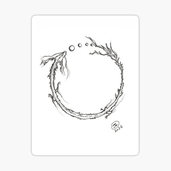 Leafy Water Dragon Sticker