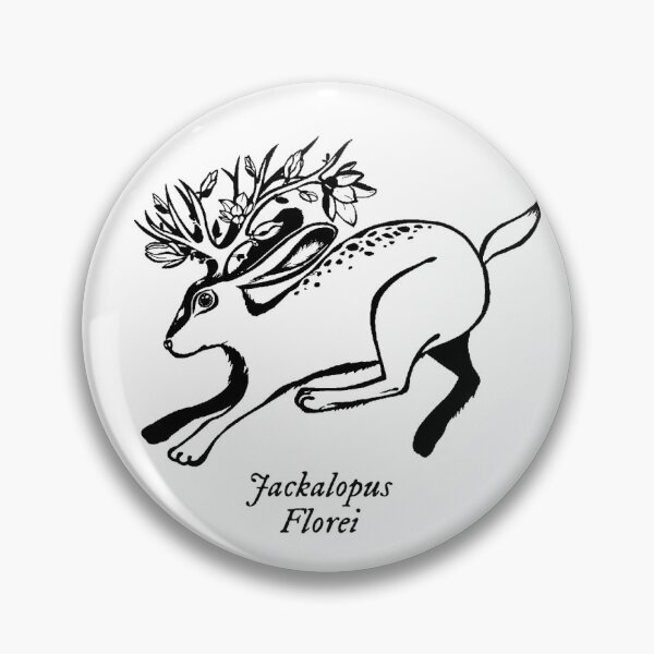 Item preview, Flower-Bearing Jackalope designed and sold by GraphicWench.