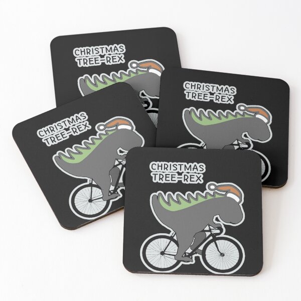 Item preview, Funny Dinosaur Christmas Tree On A Bike - Merry Christmas Dino designed and sold by ViewerEqualsPhoton.