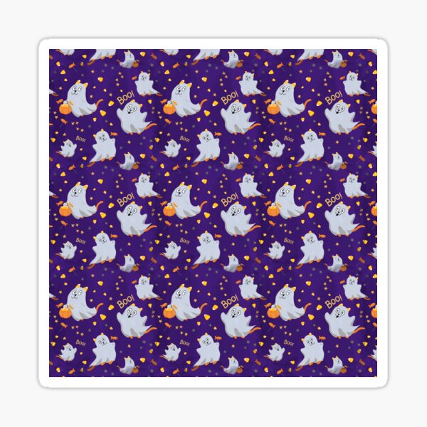 Halloween Ghost Cats Sticker