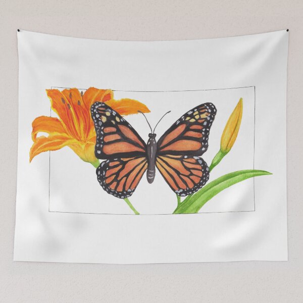 Item preview, Monarch Butterfly and Day Lily designed and sold by KelsImpressions.