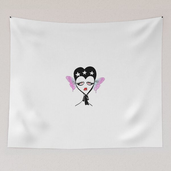 Item preview, Madame Butterfly  has a white heart-shaped face, red lips, eyes lined with eyeliner, a charming mole, and a star on his forehead designed and sold by Grab-it-fast.