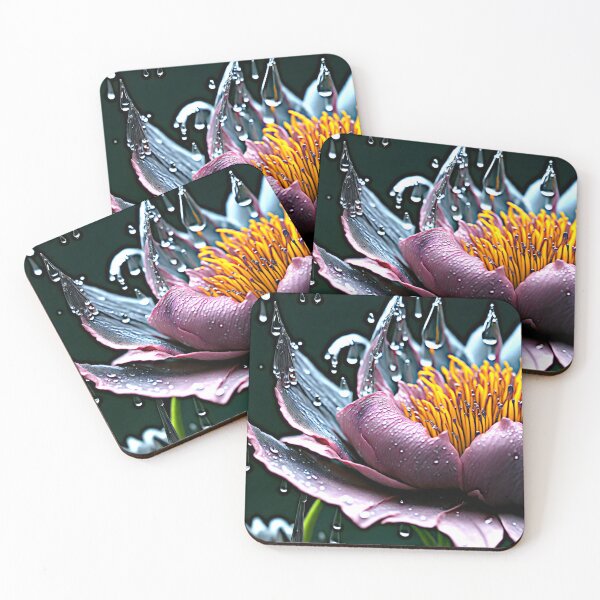 Item preview, "Glistening Jewels: Close-Up Captures of Water Droplets on Lotus Petals" designed and sold by Best-Art-32.