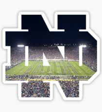 University of Notre Dame Logo (w/ Football Game Background) Sticker