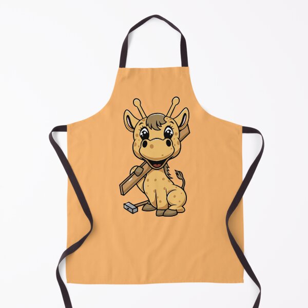 Item preview, Cute giraffe is a carpenter cartoon illustration designed and sold by cubbone.