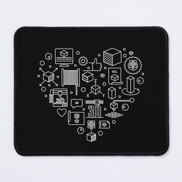 Item preview, 3d Printer Heart - I Love 3d printing for Engineer cool heart shaped linear design designed and sold by venomousvector.