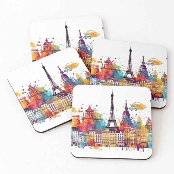 Item preview, Illustration of landmarks in Paris, France designed and sold by MiraCleAI.