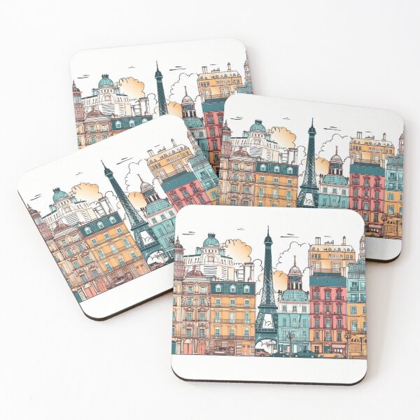 Item preview, Illustration of landmarks in Paris, France designed and sold by MiraCleAI.
