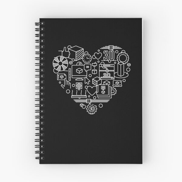 Item preview, I Love 3d Printing Heart-shaped design in thin line style - 3d Printer Heart for Engineers  designed and sold by venomousvector.