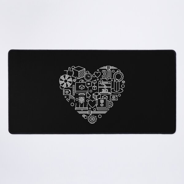 Item preview, I Love 3d Printing Heart-shaped design in thin line style - 3d Printer Heart for Engineers  designed and sold by venomousvector.