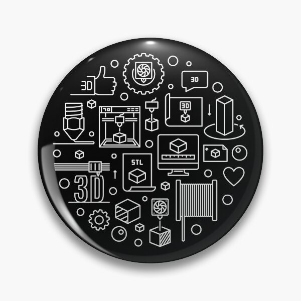 Item preview, 3d Printer round design - I Love 3d printing for Engineer cool circle-shaped design in thin line style designed and sold by venomousvector.