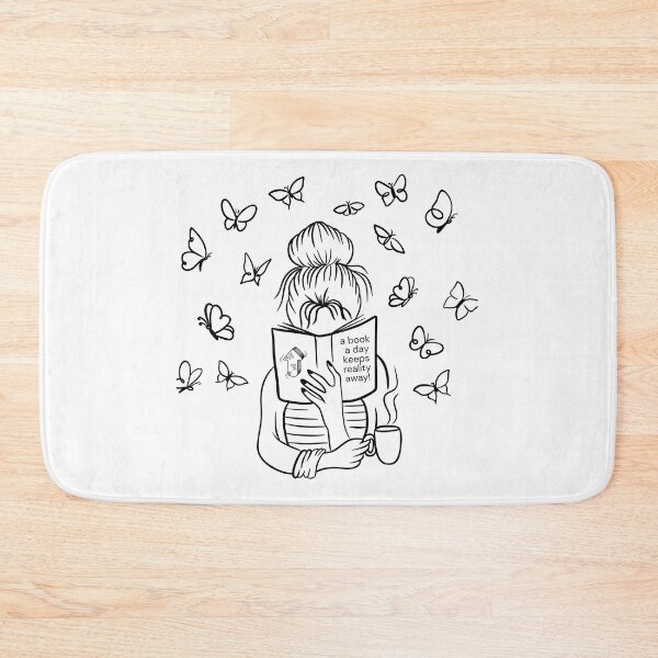 Item preview, Woman reading a book surrounded by butterflies. designed and sold by IguaranDesign.