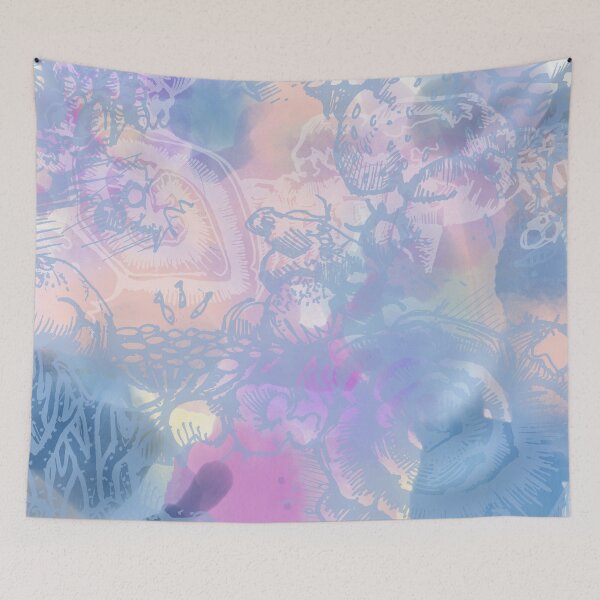 Item preview, Coral Garden Watercolour with Peach designed and sold by Sadie James.