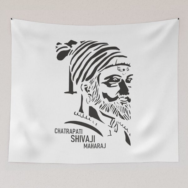 Item preview, Chatrapati Shivaji Maharaj's monochrome shadow portrait designed and sold by ShubhankarK.